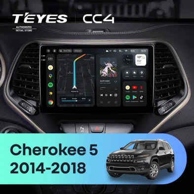 Штатная магнитола Teyes CC4 8/128 Jeep Cherokee 5 KL (2014-2018)