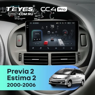 Штатная магнитола Teyes CC4 Pro 12/256 Toyota Estima 2 (2000-2006)