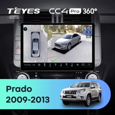 Штатная магнитола Teyes CC4 Pro 360 8/128 Toyota Land Cruiser Prado 150 (2009-2013) F2 Тип-A (11")