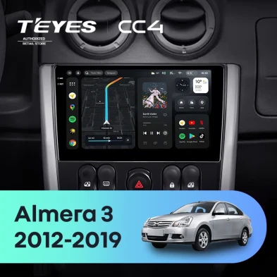 Штатная магнитола Teyes CC4 8/128 Nissan Almera 3 G15 (2012-2019) F2