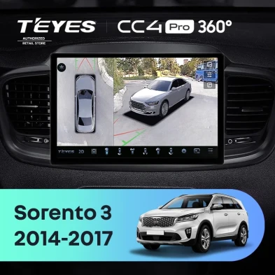 Штатная магнитола Teyes CC4 Pro 360 8/128 Kia Sorento 3 Prime (2014-2017) Тип-A (11")