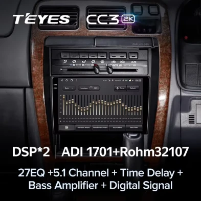 Штатная магнитола Teyes CC3 2K 4/64 Toyota Hilux Surf 3 N180 (1995-2002 ) Правый руль