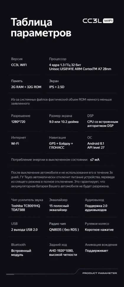 Штатная магнитола Teyes CC3L WiFi 2/32 Isuzu D-Max (2008-2012)