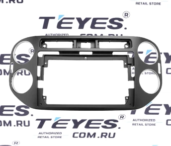 Переходная рамка Volkswagen Tiguan 1 NF (2011-2017) F1 чёрная рест (9")