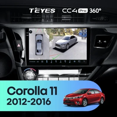 Штатная магнитола Teyes CC4 Pro 360 12/256 Toyota Corolla (2012-2016) Тип-A