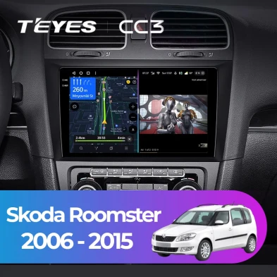 Штатная магнитола Teyes CC3 4/32 Skoda Roomster (2006-2015)