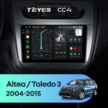 Штатная магнитола Teyes CC4 6/64 Seat Toledo 3 (2004-2009)