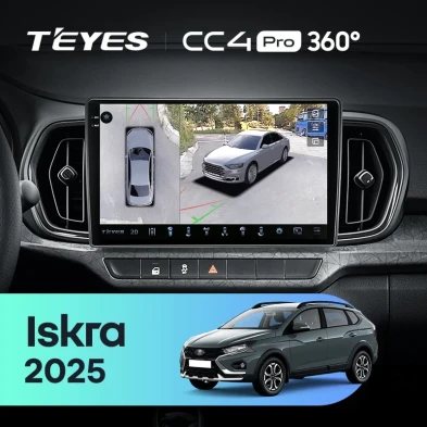 Штатная магнитола Teyes CC4 Pro 360 8/128 LADA Iskra SW Cross (2025-2026) Тип-A