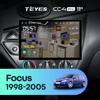Штатная магнитола Teyes CC4 Pro 8/128 Ford Focus 1 (1998-2005) (11")