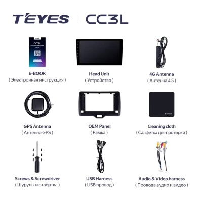 Штатная магнитола Teyes CC3L 4/64 Toyota Vios (2020-2023) Правый руль