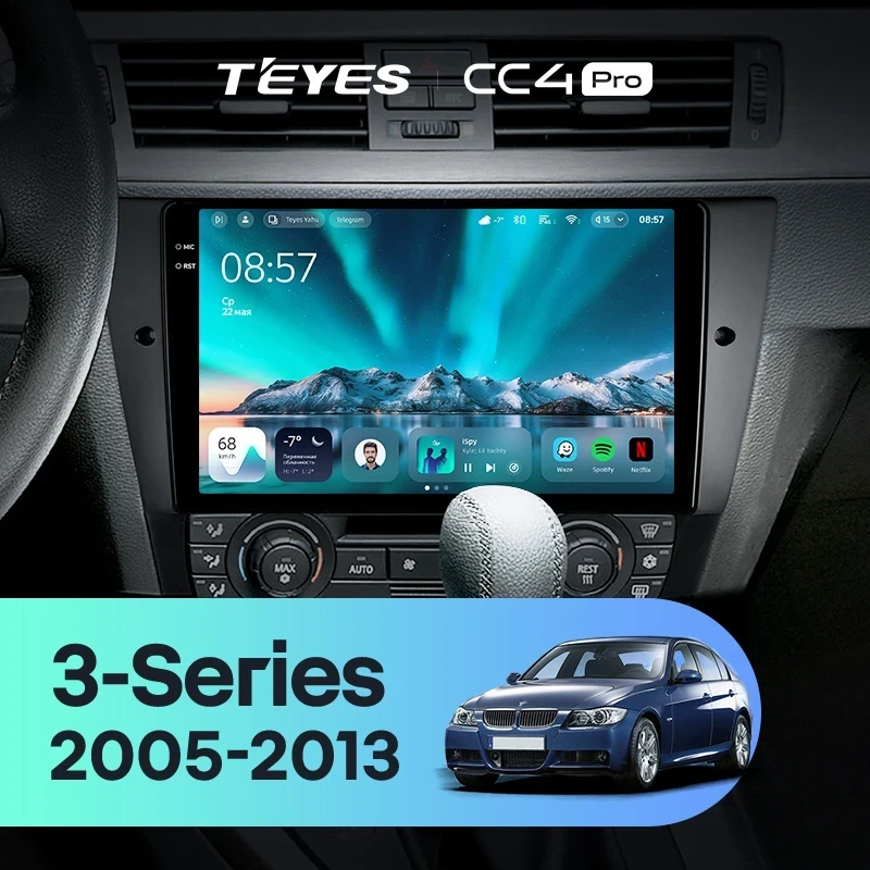 Штатная магнитола Teyes CC4 Pro 12/256 BMW 3 серия E90 E91 E92 E93 (2005-2013)