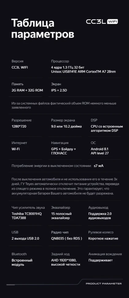 Штатная магнитола Teyes CC3L WiFi 2/32 Mitsubishi Outlander 3 (2012-2018) Тип-B