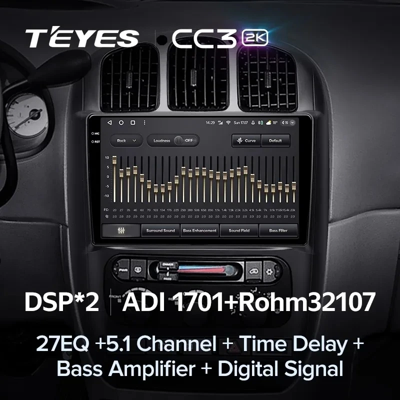 Штатная магнитола Teyes CC3 2K 4/64 Chrysler Voyager (2000-2007) Тип-B