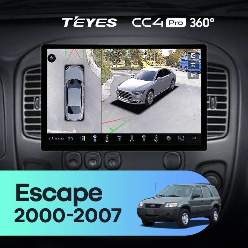 Штатная магнитола Teyes CC4 Pro 360 12/256 Ford Escape (2000-2007) (13")