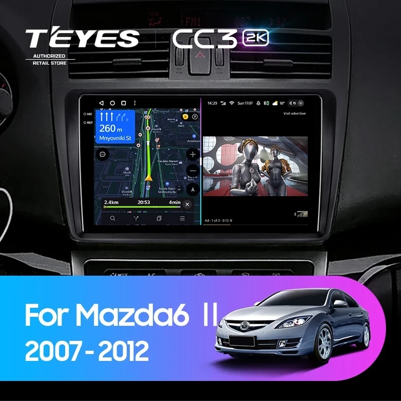 Штатная магнитола Teyes CC3 2K 4/64 Mazda 6 2 GH (2007-2012)