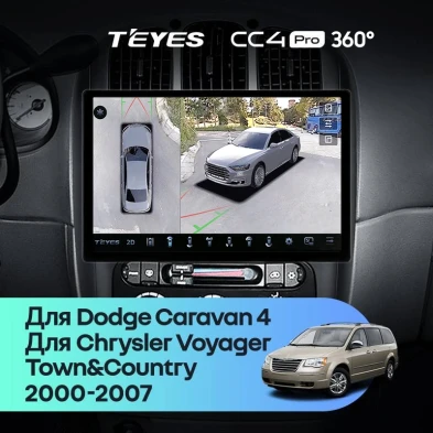 Штатная магнитола Teyes CC4 Pro 360 12/256 Dodge Caravan 4 (2000-2007) Тип-B (11")