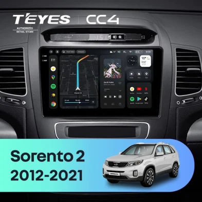 Штатная магнитола Teyes CC4 6/64 Kia Sorento 2 II XM (2012-2021) F2