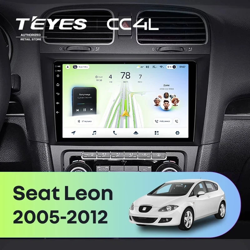 Штатная магнитола Teyes CC4L 4/64 Seat Leon (2005-2012)