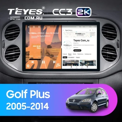Штатная магнитола Teyes CC3 2K 6/128 Volkswagen Golf Plus (2005-2014) (серая) F2 (11")